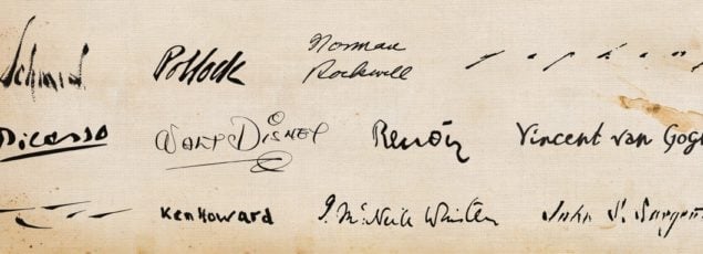 Image showing many famous signatures