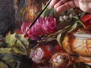 Detail of Still Life with bristle brush